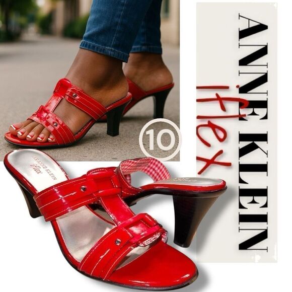 NWOT AK Anne Klein iflex Red Heels sz 10 - Picture 1 of 7